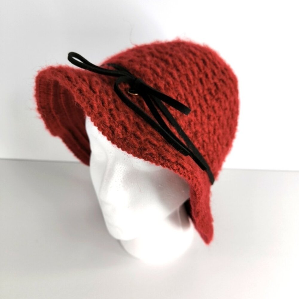 Vintage Mohair Wide Brim Crochet Glam Chic Lady Like 1918 Canadian Hat